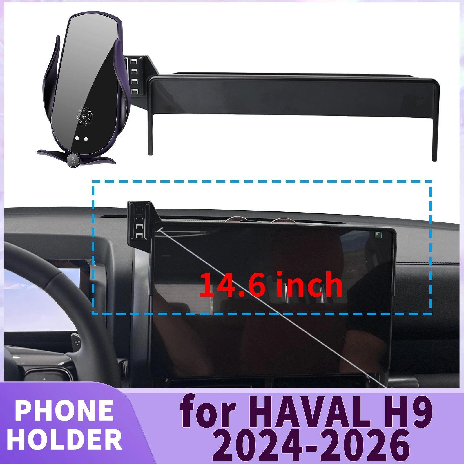 

fit for HAVAL H9 2024 2025 2026 Screen Base Phone Holder Mount ​​ Secure Clip Car​​ accessoires