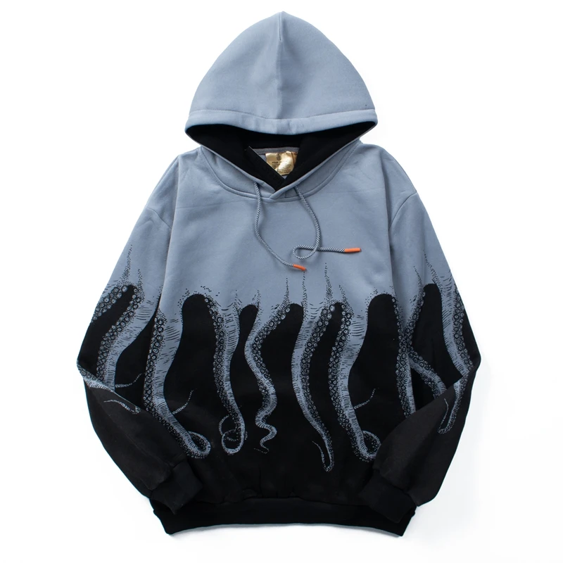 2024 American High Street Cthulhu Myth Around Ins Octopus Hooded Sweater Hoodie Couple Fashion Winter