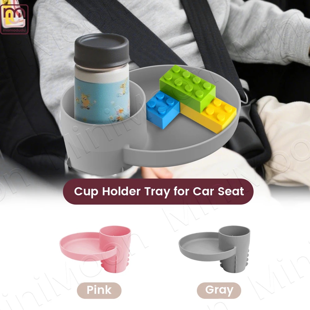 3-in-1 Expandable Travel Tray for Kids, Snack Station with 360° Cup Holder for Car Seat & Stroller