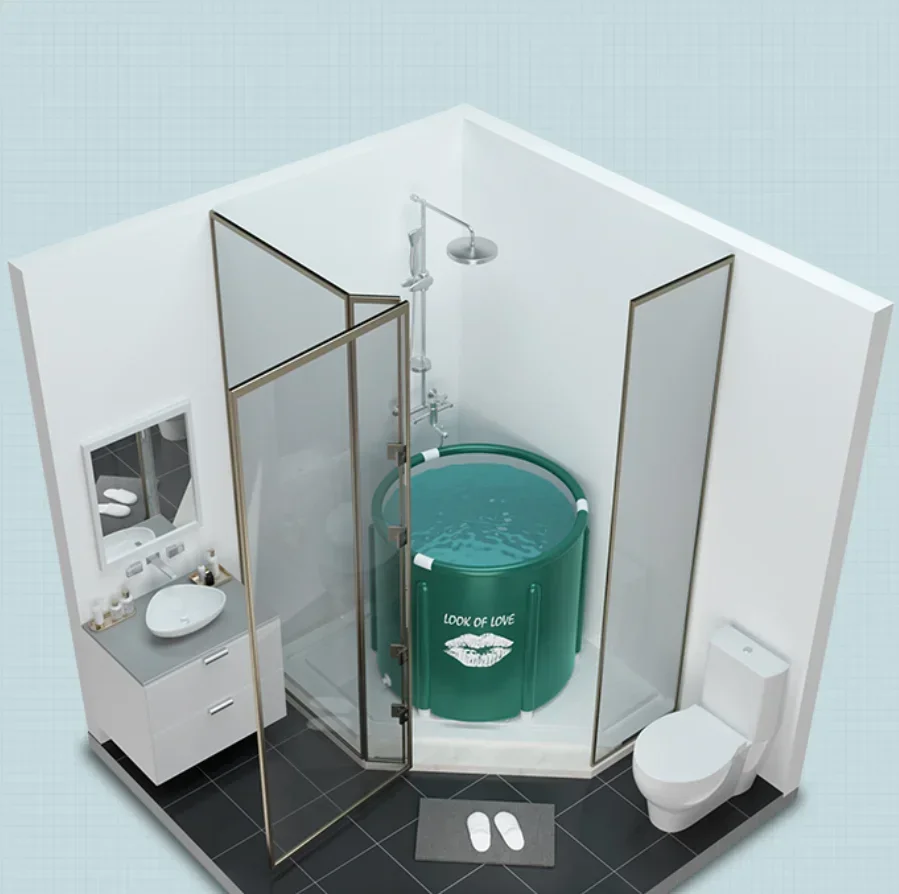 

Ванна для взрослых, ледяная ванна, утолщенная складная ванна для всего тела для взрослых, бытовая детская ванна