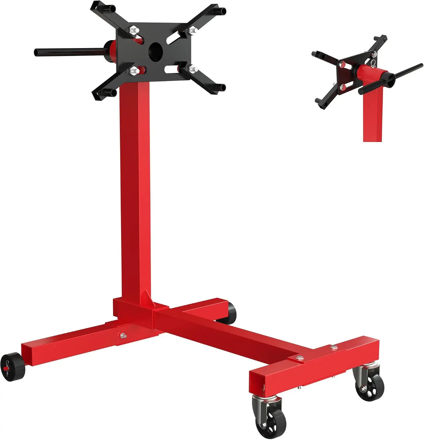 Supporto per motore - Sollevatore per motore, Supporto per motore, Sollevatore per ingranaggi, Supporto per ingranaggi - 360 ° Rotazione, Bracci di Montaggio Regolabili, Acciaio Verniciato, Ideale