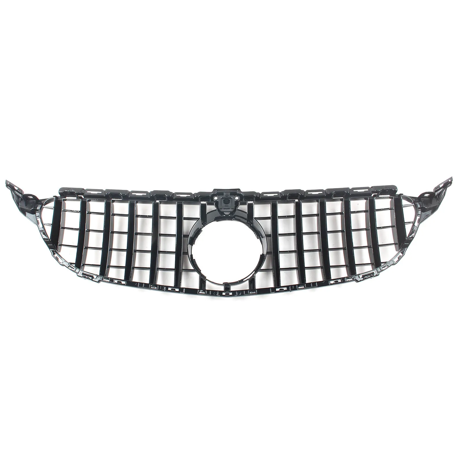 

For Benz W205 C-CLASS 2015-2018 GT Style With Camera Hole Car Front Bumper Grille Racing Inlet Grill Mesh