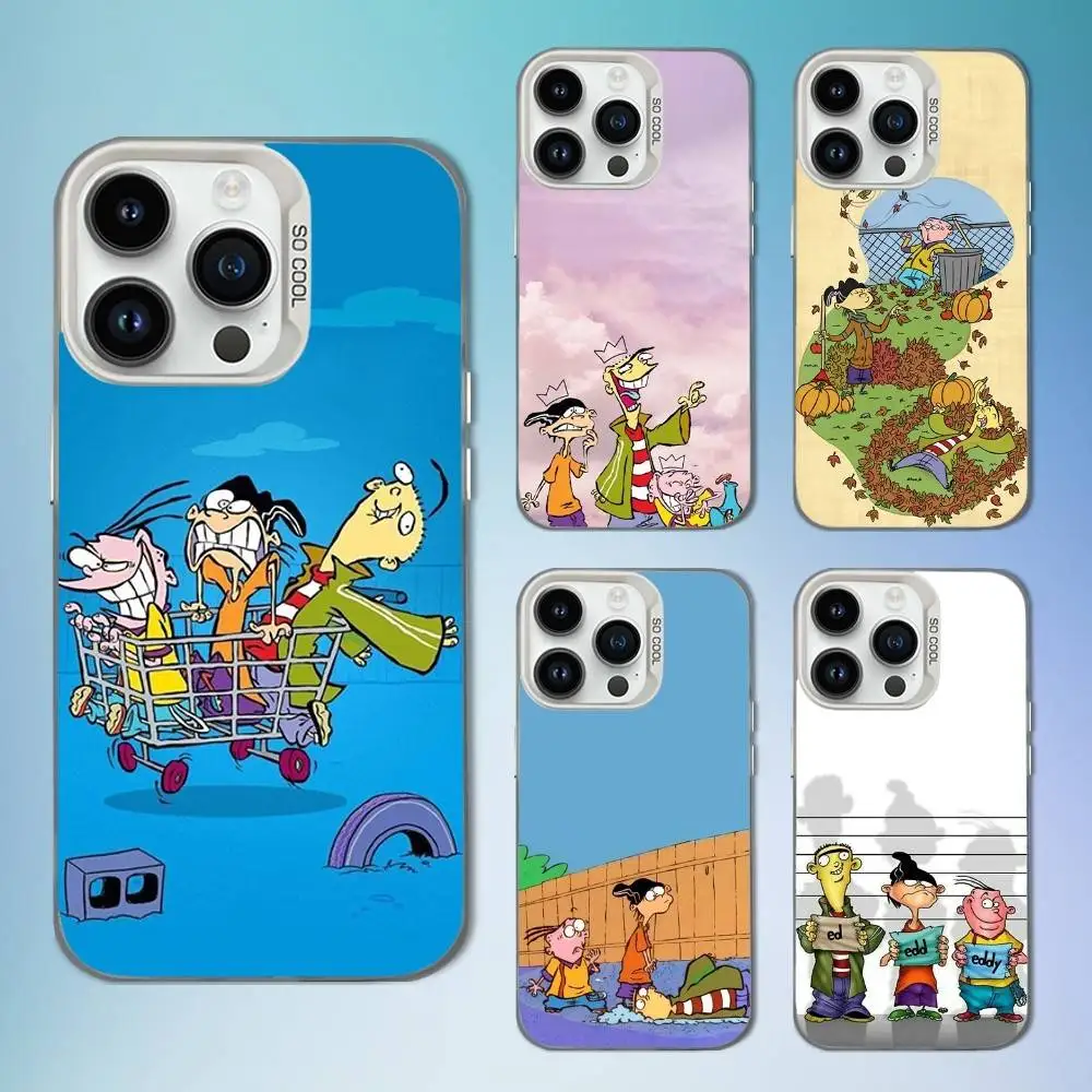

Cartoon E-Ed E-Edd N E-Eddy Phone Case For iPhone 16,15,14,13,12,11,Mini,XS,Pro,SE,MAX White Matte Shockproof Cover