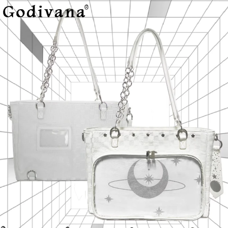 

2D Japanese Original Retro Lolita Pain Bag Large Capacity Cute Doll Bag JK Cosplay Casual Commuting Shoulder Bag for Women