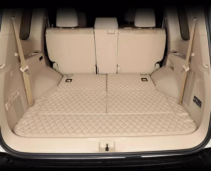 Special car trunk mats for Toyota Land Cruiser 300 7 seats 2025-2022 High quality cargo liner boot carpets cover for LC300 2024