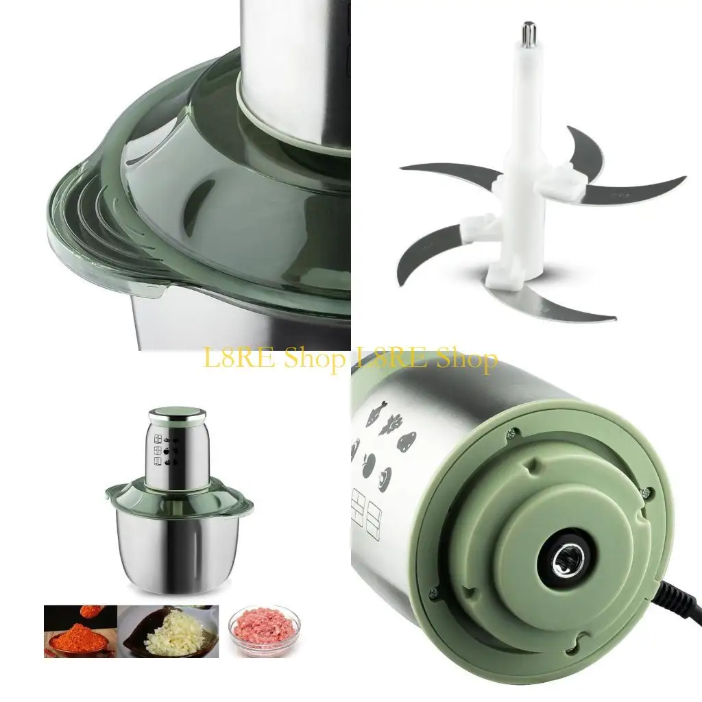 L8RE Processor Electric Chopper Grinder with 5 Sharply for Baby,, Onion, Vegetables, Fruits