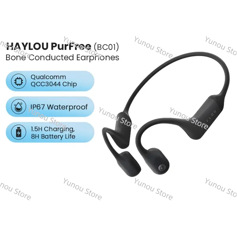 PurFree BC01 Bone Conduction Earphone IP67 Waterproof Protection Sports Earphone Magnetic Fast Charging Earphone