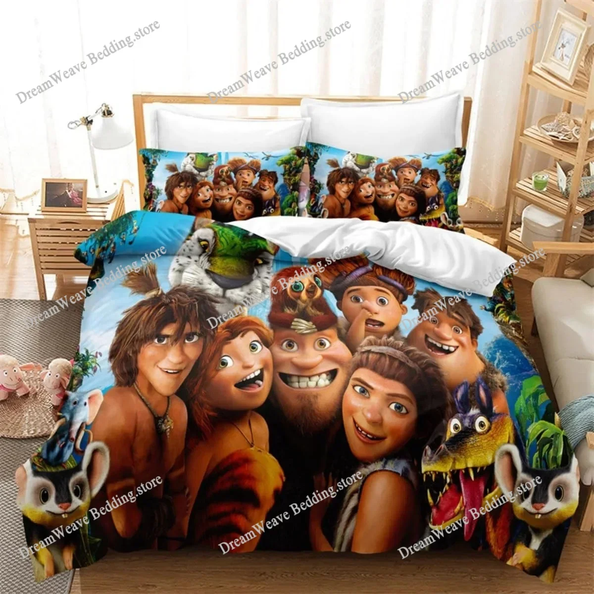 3D Print The Croods Bedding Set Boys Girls Twin Queen King Size Duvet Cover Pillowcase Bed boys Adult Home Textileextile
