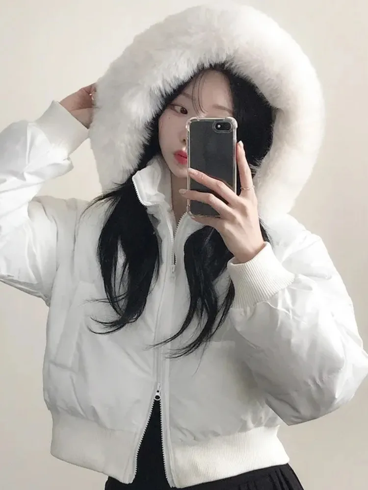 

Retro Detachable Hood Zipper Stand Collar ort Cotton Jaet Women's Faionable Korean Sle Slim Fit Coat Korean Sle