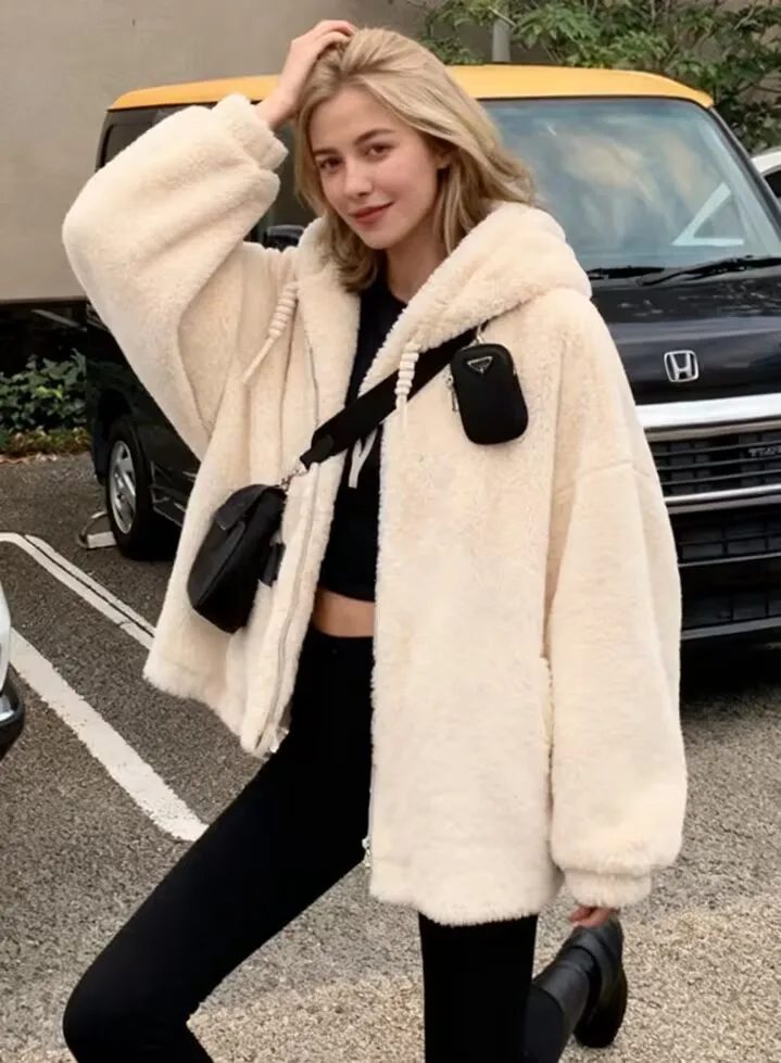 Parkas Womens Parka Coat With Real Fur Autumn Woolen Buttoned Pleated Stand-Collar Classic Preppy College School Lady Elegant OL