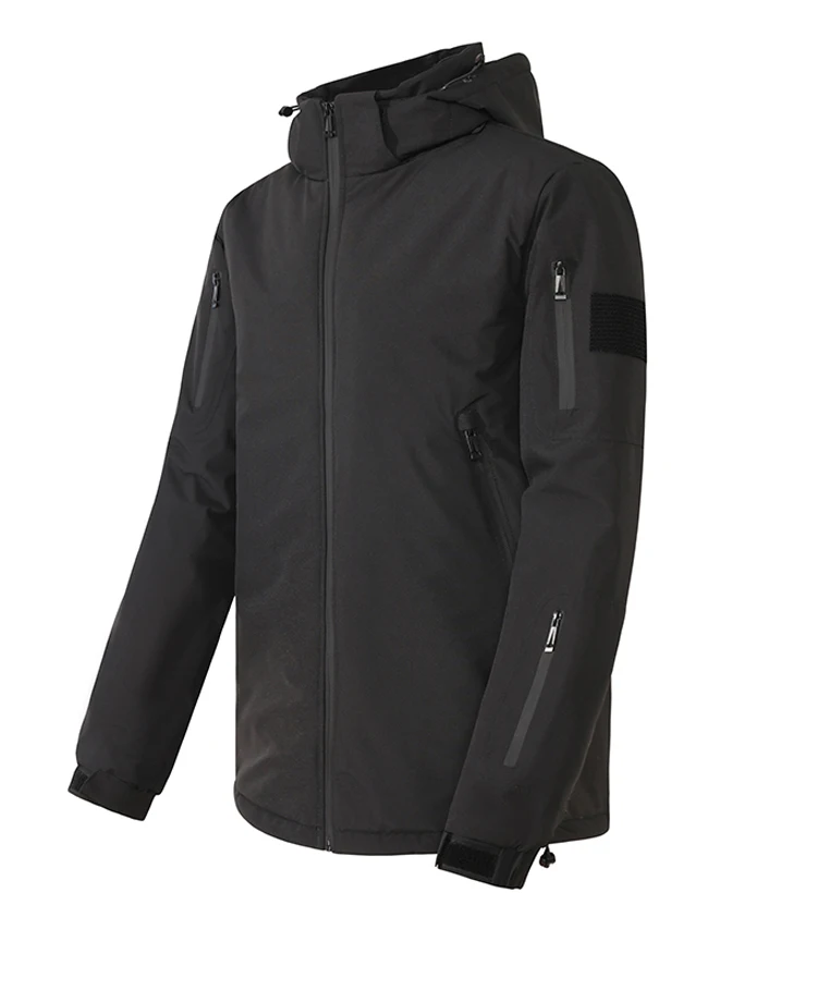 Unisex-Heizjacke, USB-aufladbar, 8 Heizzonen, elektrisch beheizter, warmer Kapuzenmantel, winddicht, wasserdicht, für den Winter, Outdoor, beheizt – Detail 15