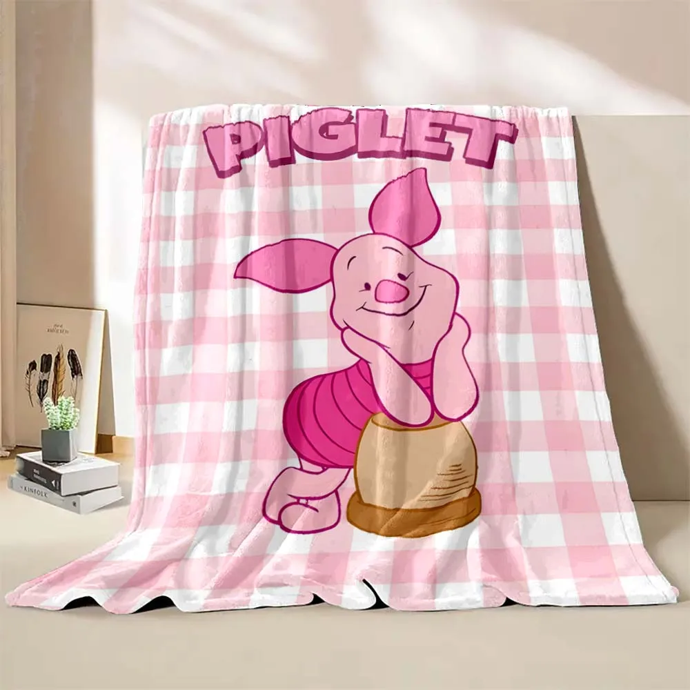 Disney Winnie The Pooh Piglet Print Blanket Children Adult Blanket Soft Warm Bedding for Bed Sofa Outdoor Travel Cover Blanket