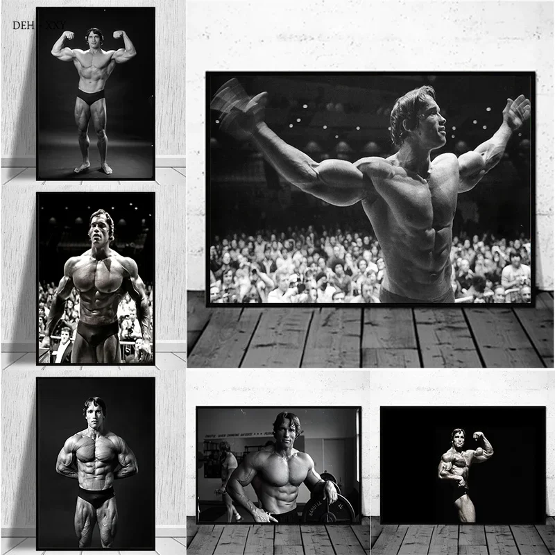 Arte de pared estético motivacional moderno, Arnold Schwarzenegger, carteles en lienzo HD para Fitness, impresiones, decoración para el hogar, dormitorio y sala de estar