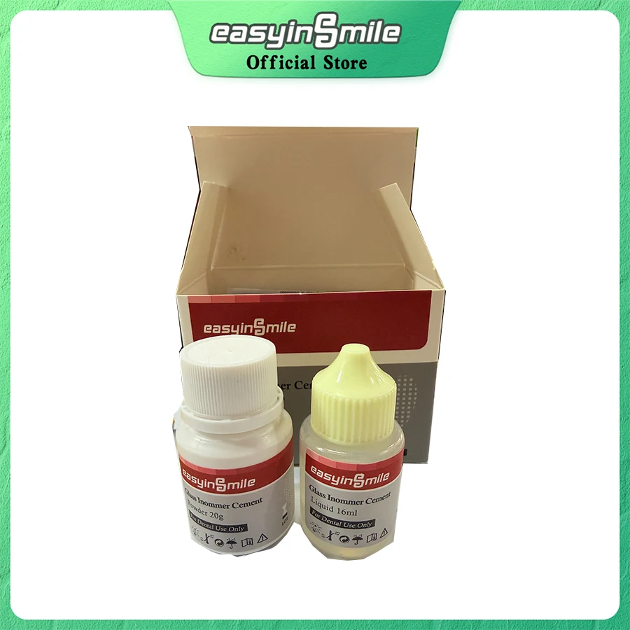 Kit de ciment ionomère de verre dentaire 20g+16ml, pour obturations permanentes et restauration
