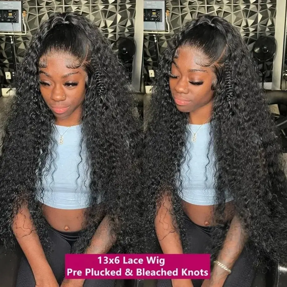 Deep Wave Curly 13x6 Lace Front Human Hair Wig 13X4 Hd Lace Front Human Hair Wig Preplucked 180% 4x4 Lace Closure Wig MYLOCKME