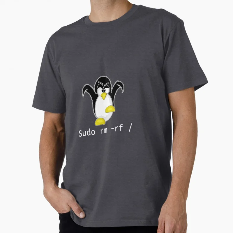 توكس لينكس البطريق مضحك هدية تي شيرت لمهندس البرمجيات الجرافيك الملابس المطور الفكاهة كبيرة الحجم بلايز S-6XL 100% القطن المحملة #2