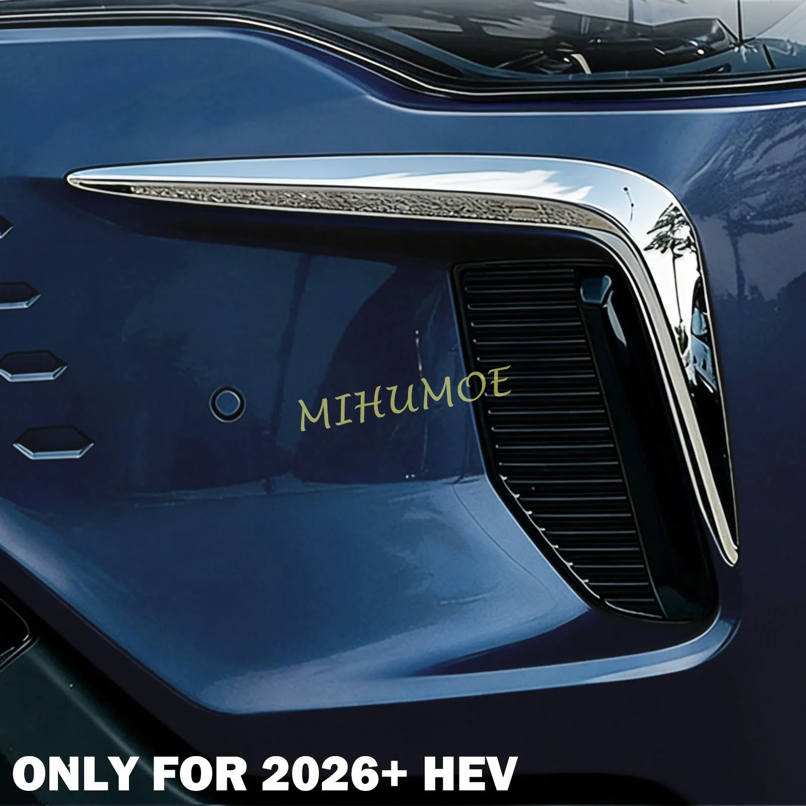 

For 2026 Toyota Corolla Cross HEV Glossy Chrome Car Front Bumper Fog Light Cover Accessories Trims