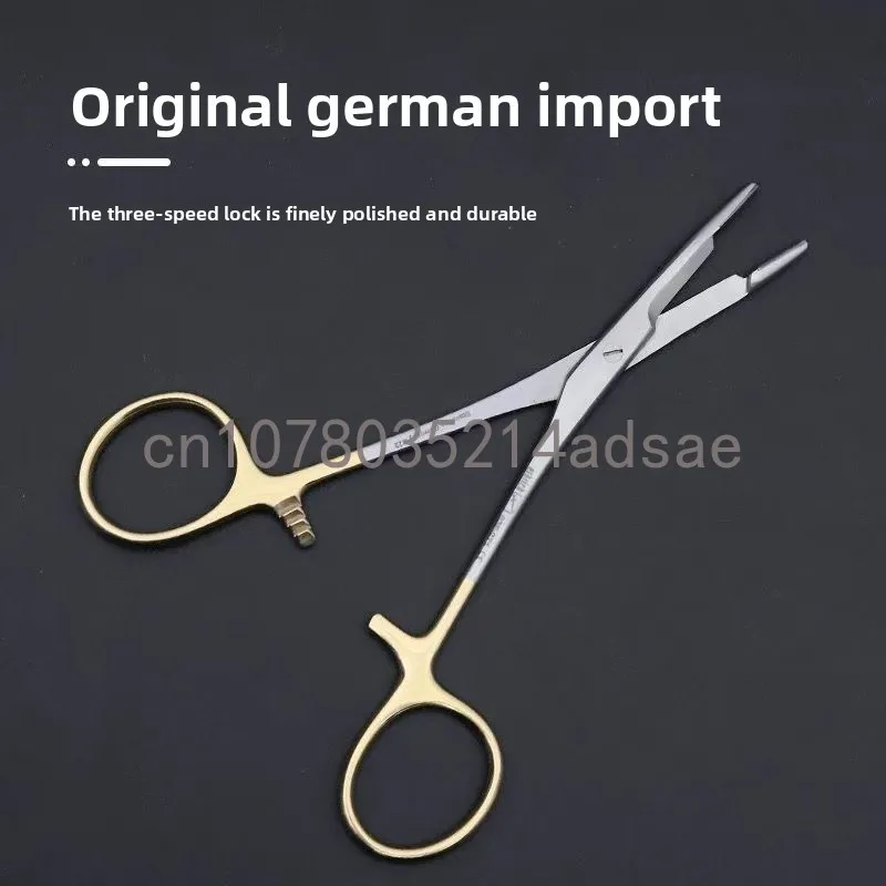 Needle Holder with Scissors 17cm/14cm Multifunctional Needle Holder Insert with Scissors Gold Handle Clamp