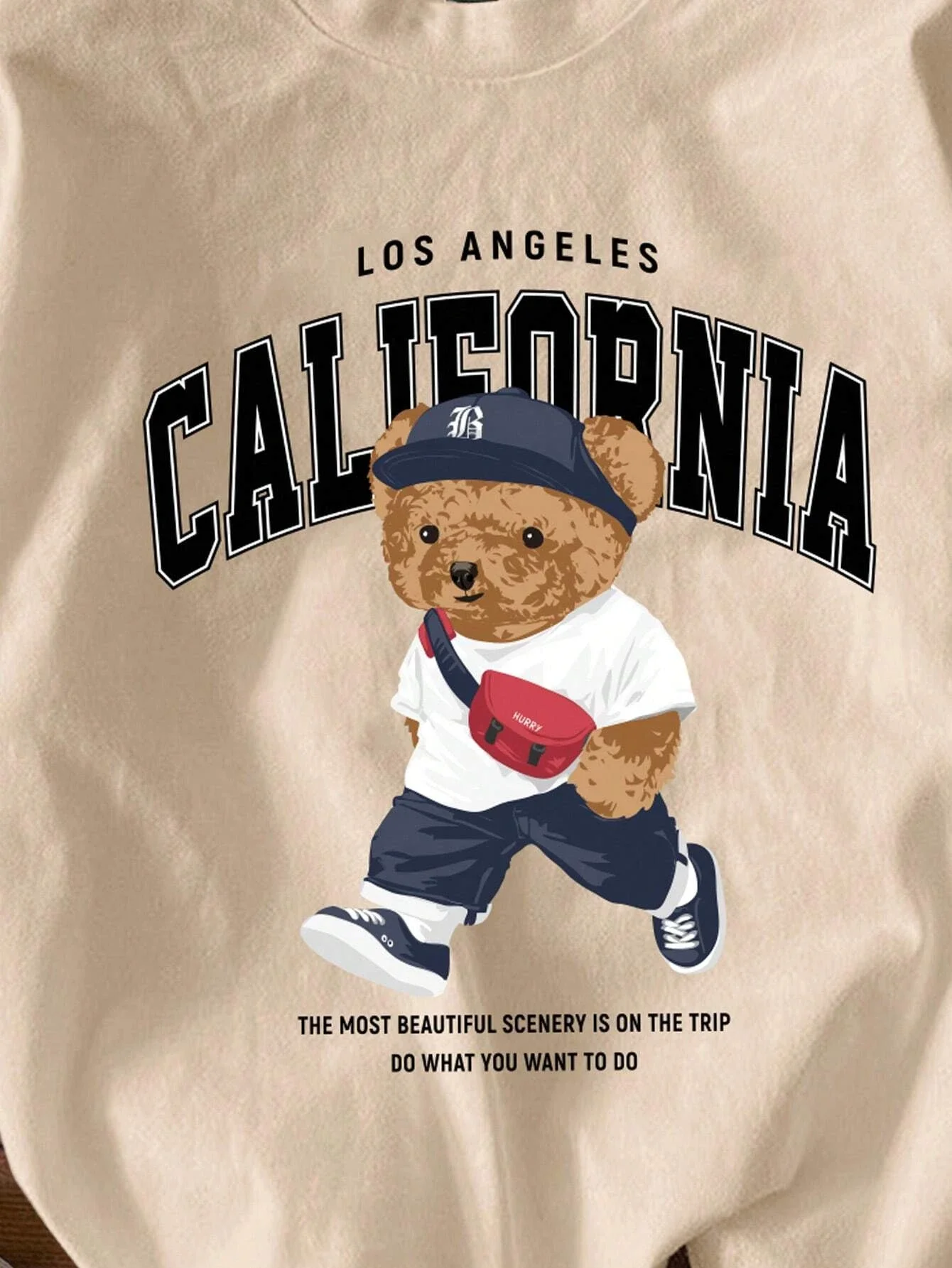 California Bear Men Cotton T-shirt Luxury Brand Fashion Big Size Rap Top Casual Short Sleeve Streetwear Classic New Arrival Tee image 2