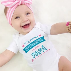 Father's Day Baby Bodysuit My Favorite Person Is Called Dad Print Baby Romper Boys Girls Clothes Toddler Cute Jumpsuit Gift
