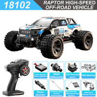 SCY 18102 RC 1:18 Full Scale Raptor Remote Control Vehicle 4WD High Speed Drift Off Road Climbing Vehicle Model Toy Childre