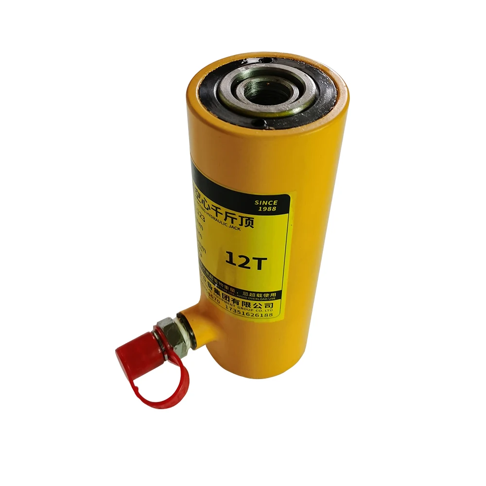 RCH-123 12T 76mm Hollow Hydraulic Jack One-way RCH Separate Hydraulic Hollow Cylinder body hight 184mm