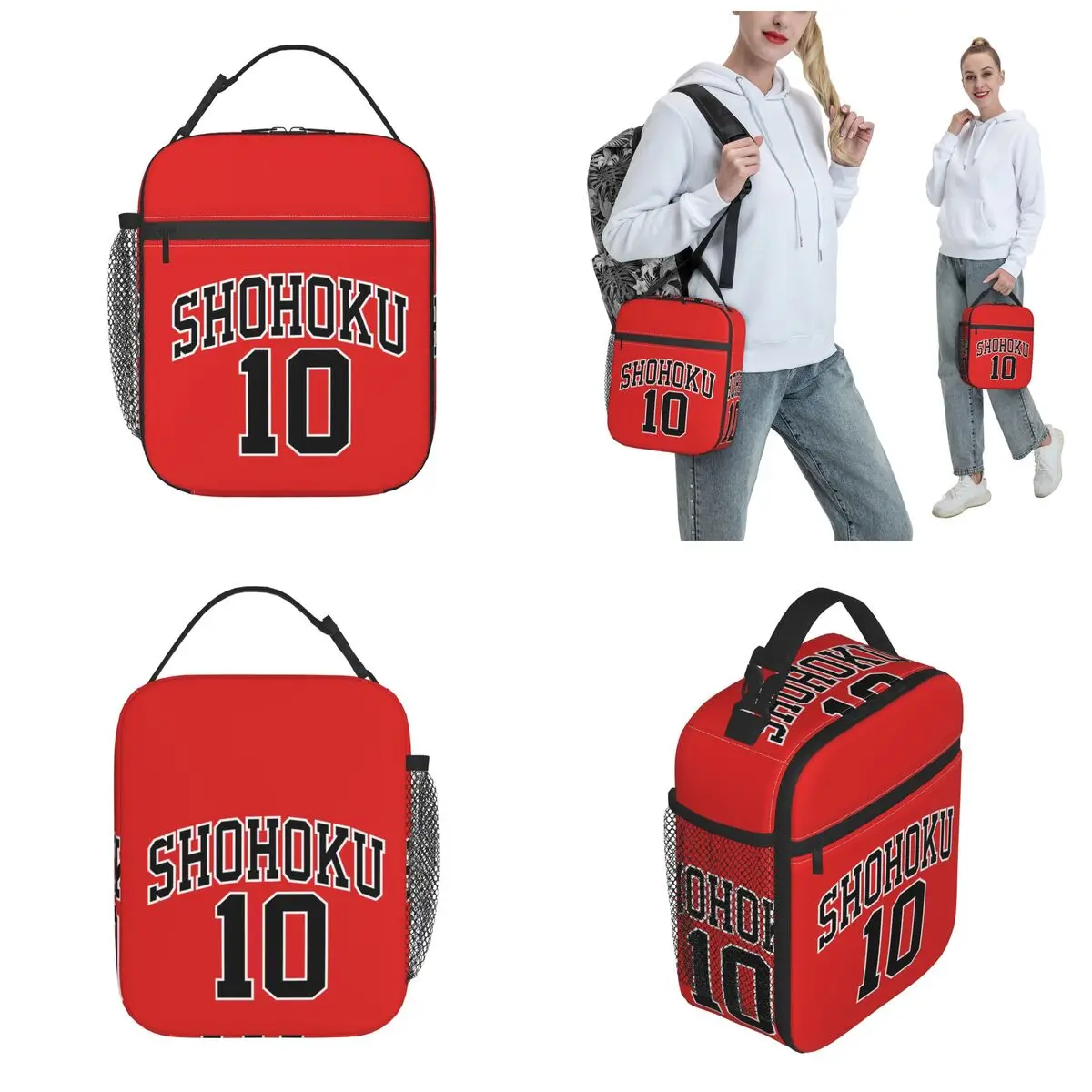 Shohoku Sakuragi Slam Dunk Insulated Lunch Bags Thermal Bag Lunch Container Japan Anime Tote Lunch Box Food Storage Bags Office