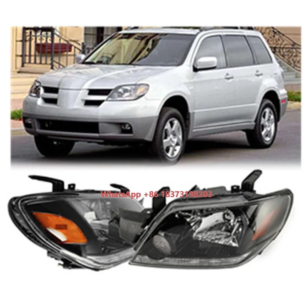 Front Head Lamp Headlights Assembly Set 2X 2003-2005 for MITS UBISHI Outlander