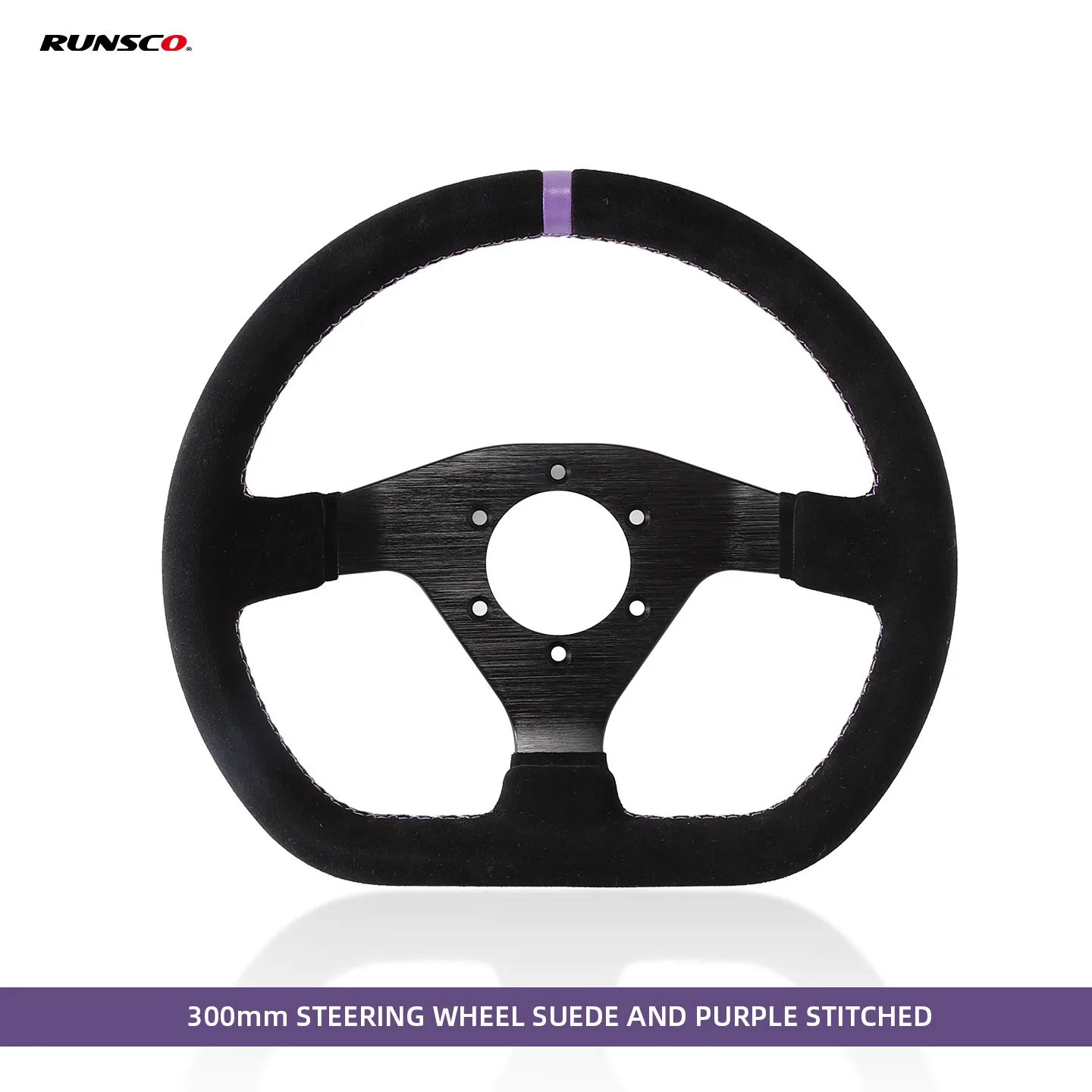 

Руль Runsco, плоский замшевый обод, 300 мм, гоночный симулятор, игровые диски для управления PCD-6x70 мм