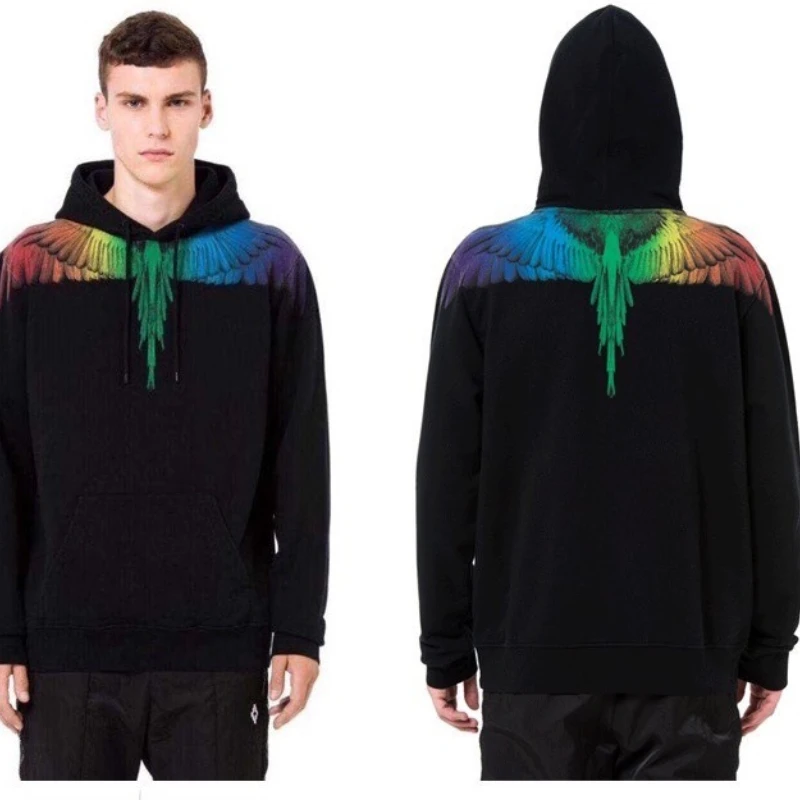 

Marcelo Burlon High-Quality Hooded Pullover Stylish Casual Spring-Autumn Jacket for Men and Women