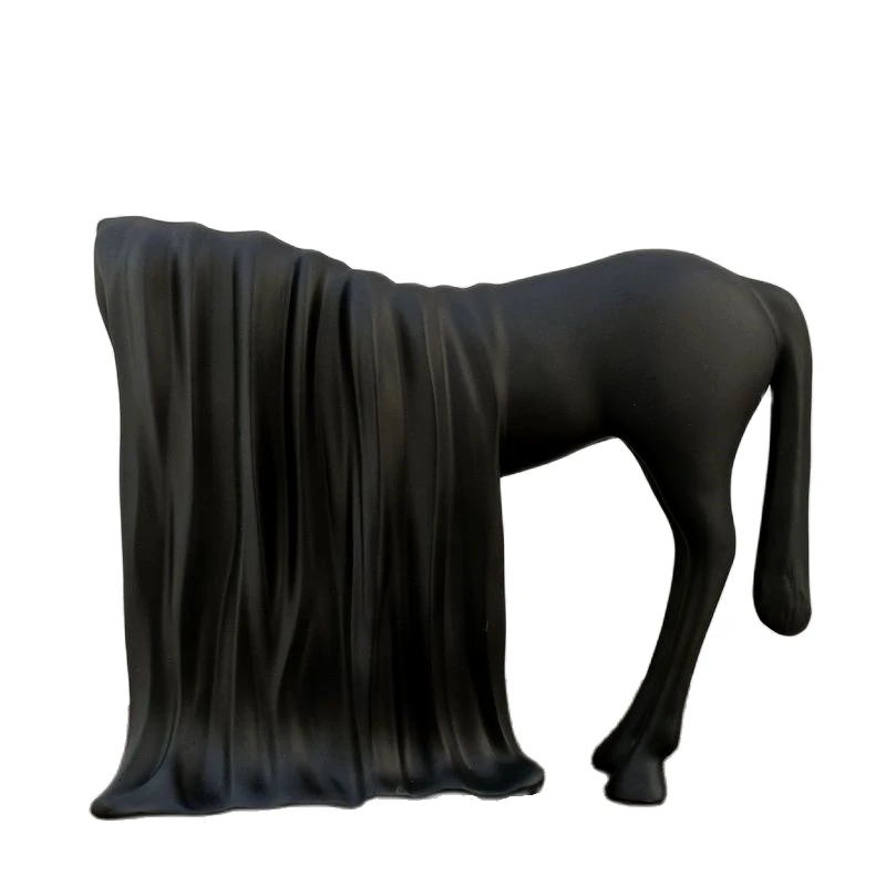 

Modern Abstract Art Horse Statue Resin Impressionism Charger Sculpture Interior Designer Ornament Craft Studio Decor Office