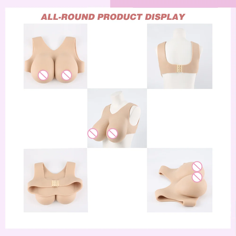 Tgirl Big Breast Bra Design Cospaly Silicone Fake Tits Easy Wear Realistic Breast Form for Drag Queen Crossdresser Transgender