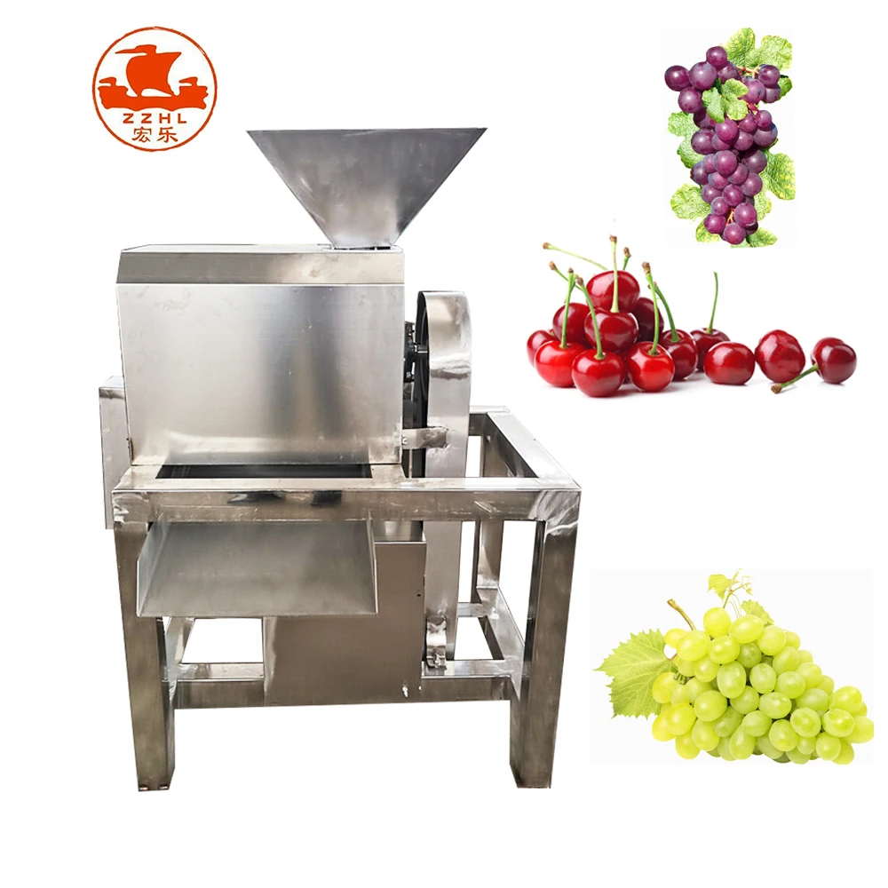 Tomato Crushing Pulping Machine Pulp Extractor Grinder Fruit Pulp Beater Depulper and Seed Separator Machine