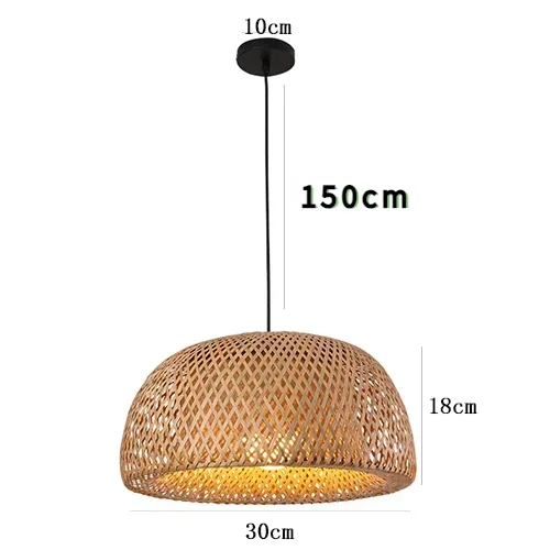 Chinese stijl Bamboe Hanglamp lijnlengte 1,5 m cafetaria Kroonluchters Plafondlamp café voor woonkamer decor led-verlichting