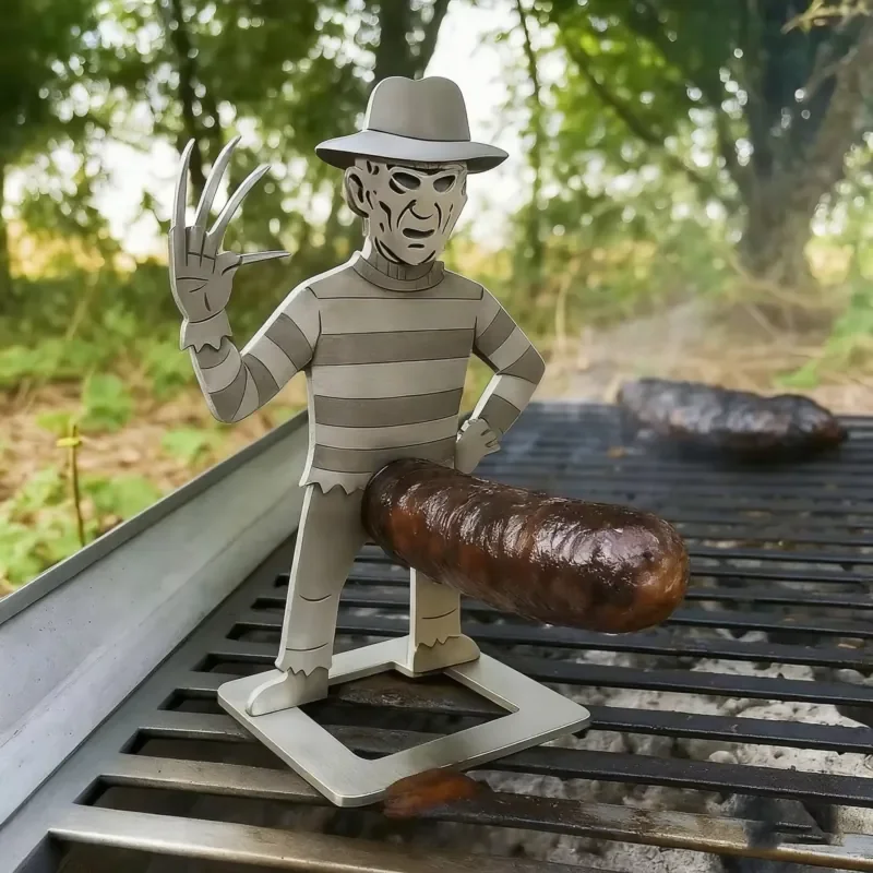WAP01 New Outdoor Stainless Steel BBQ Accessories Human-Shaped Sausage Roasting Holder for Outdoor Barbecues