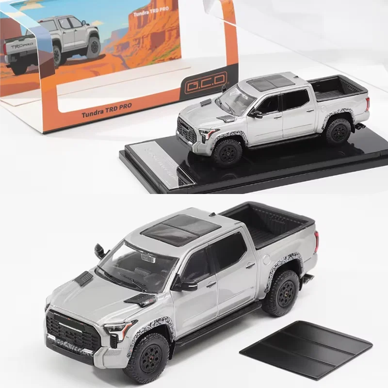 

Масштабная модель автомобиля GCD 1:64 Tundra TRD PRO, серебристый сплав, коллекционная игрушка, подарок, сувенир для взрослых, декоративная статическая модель для демонстрации