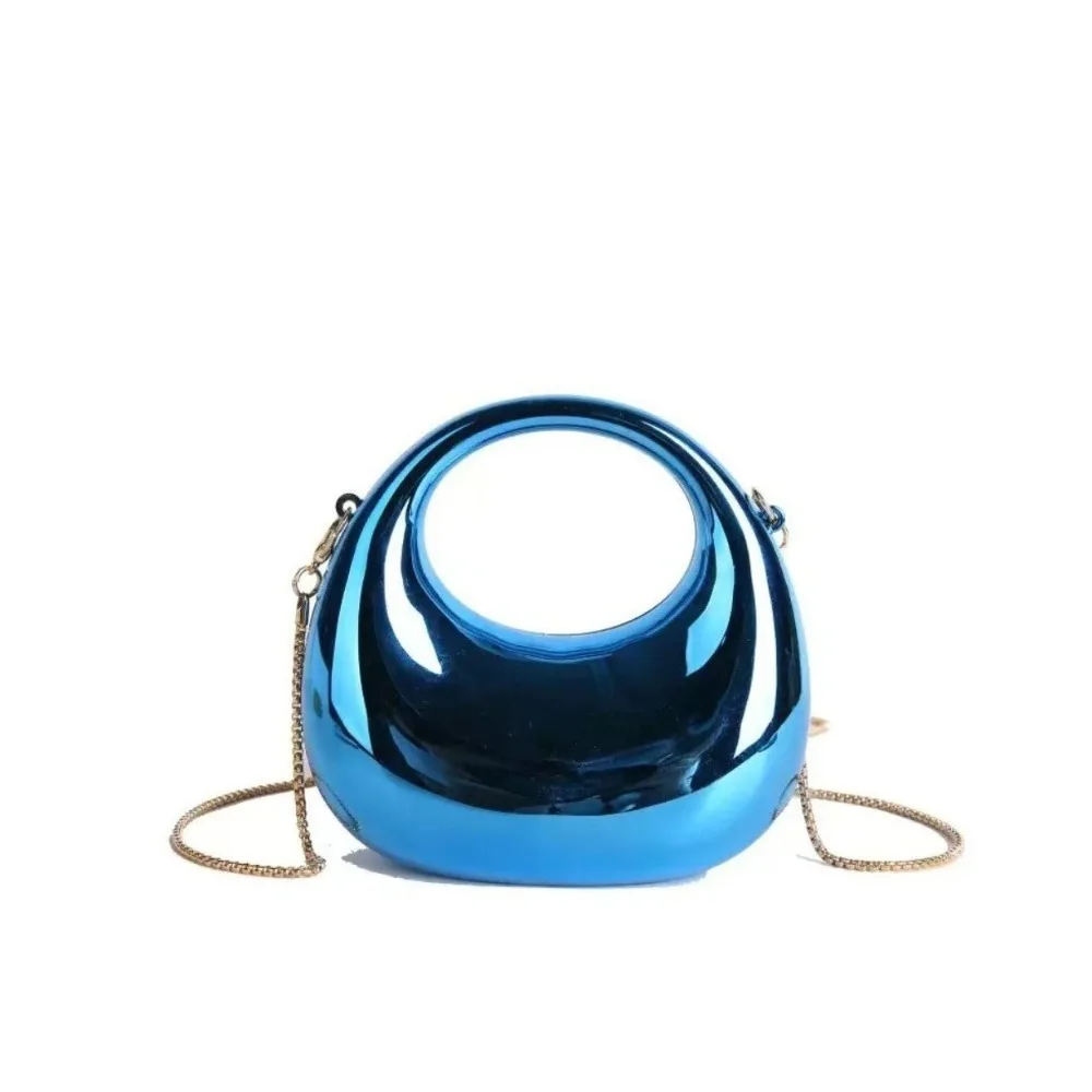 Korean Style Acrylic Box Shoulder Bag Small Wallet Metal Chain Banquet Chain Bag Wrist Bag Lipstick Bag Funny Party Bag Gift