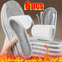 Plush Self Heated Insoles Winter Thicken Insoles Shock-absorbent Breathable Chill-proof Warm Fashion Women Men Absorbent Insoles