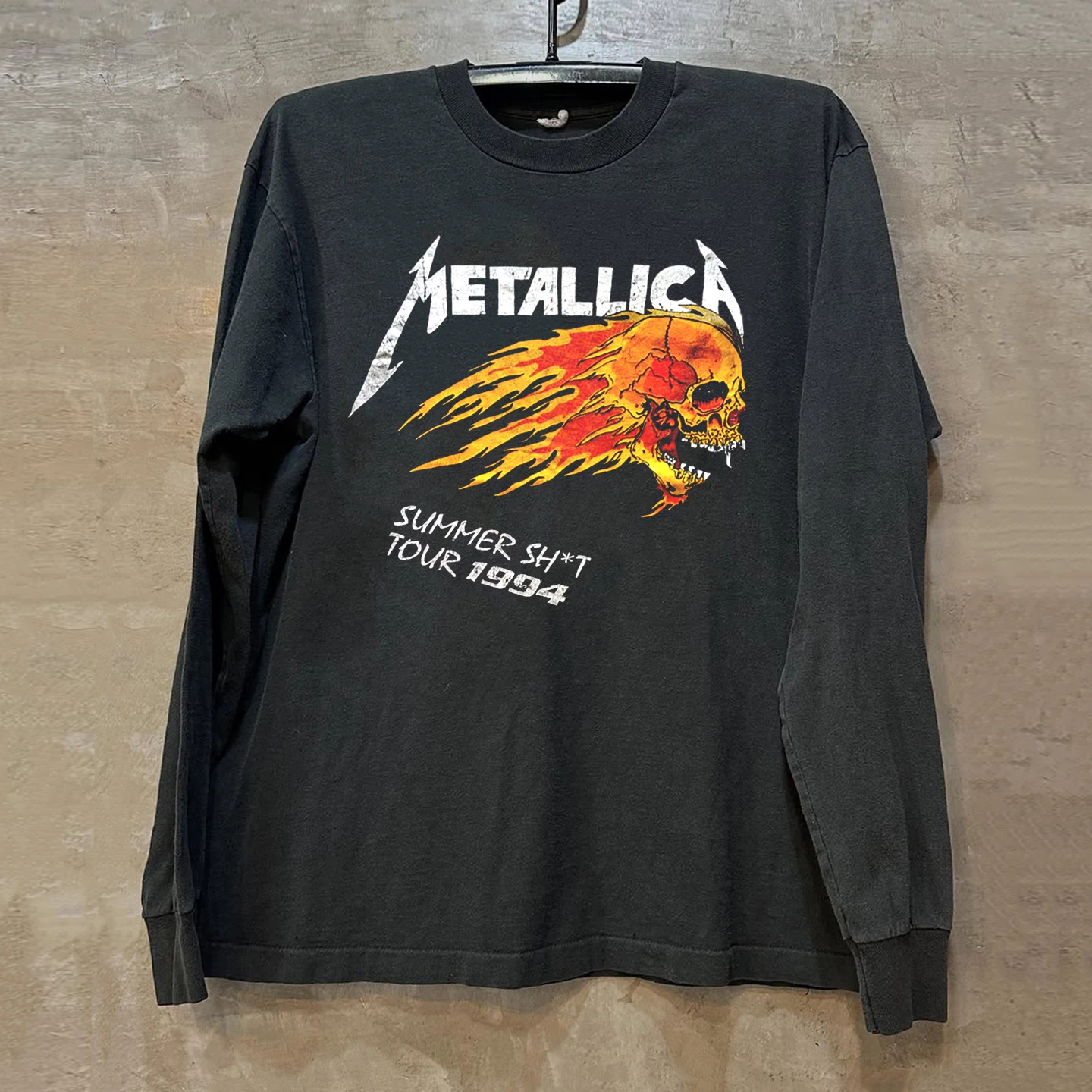  Band American High Street Long Sleeve T-Shirt College Style Vintage Feel Trendy Brand Breathable Cotton Top