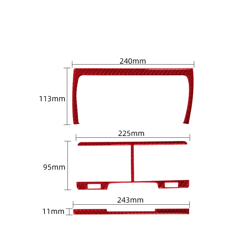 Carbon Fiber Car Central Air Conditioning Outlet Sticker Decal Interior Trim  Cover  for Audi Q7 2007-2015 Accessories
