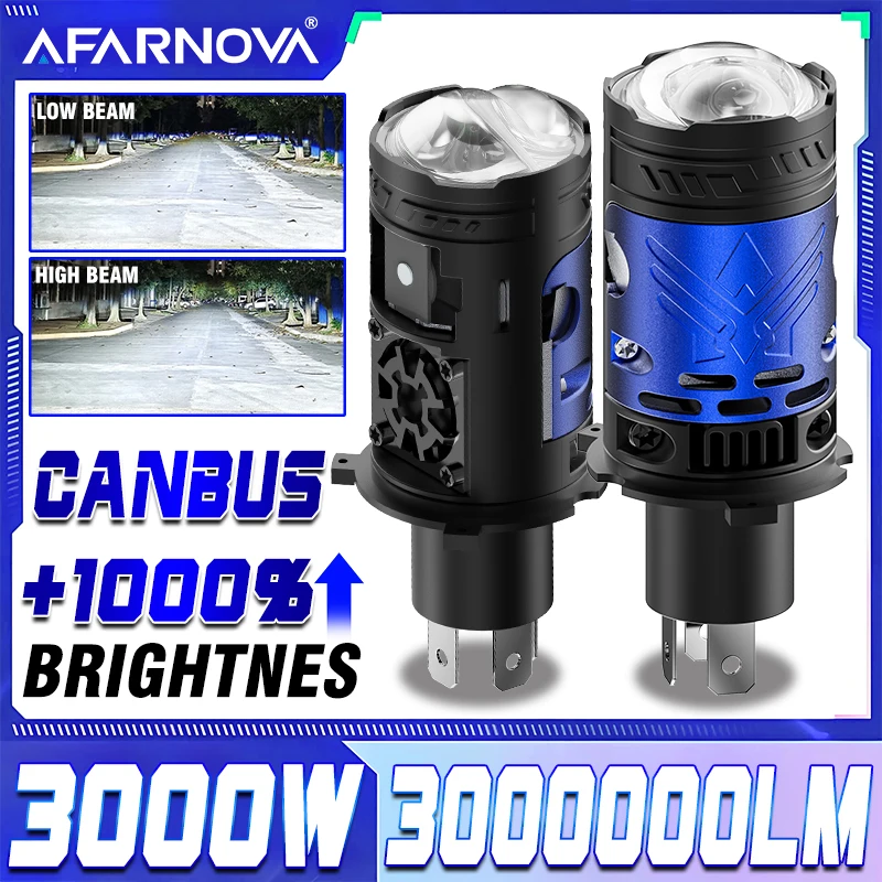 

H4 LED Car Headlight Bulbs Projector Lens 3000W 3000000LM CANBUS CSP Turbo Auto Bulb H4 High Low Beams Fog lamp bulb 12V 24V LHD