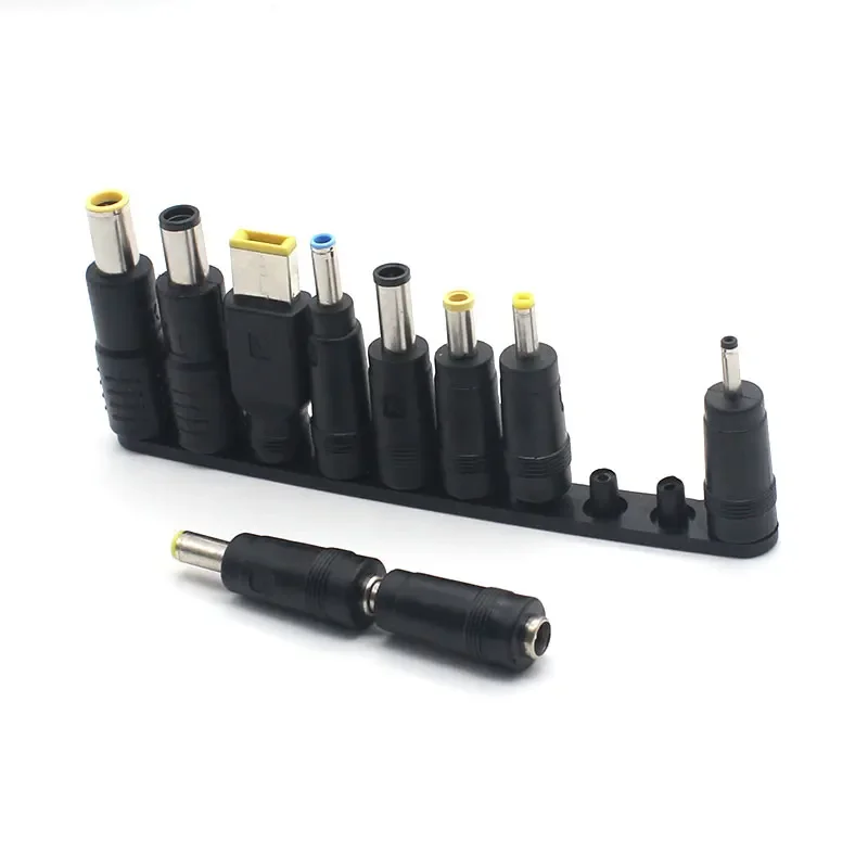 10pcs/set Universal for Notebook Laptop DC Power Charger Supply Adapter Tips Connector Jack to Plug Charging