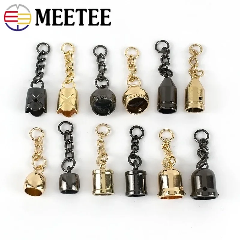 10/20Pcs Meetee Tassel Cap Bell Buckles Metal Stopper Rope Clasp Pendants Head Clothing Bags Decor DIY Hardware Accessories