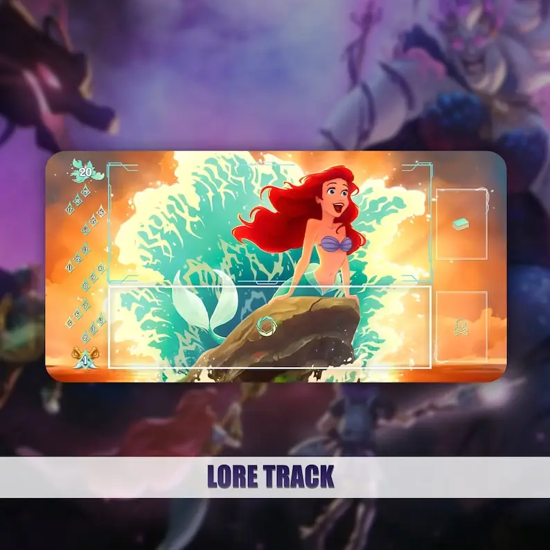 

Playmat TCG Lorcana — Ариэль (с зонами), прошитые края,