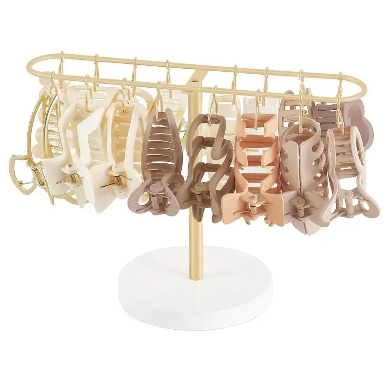 

Multifunctional Display Stand Headbands Holder Hair Clip Display Rack Metal Claw Clip Storage Rack With 16 Hooks
