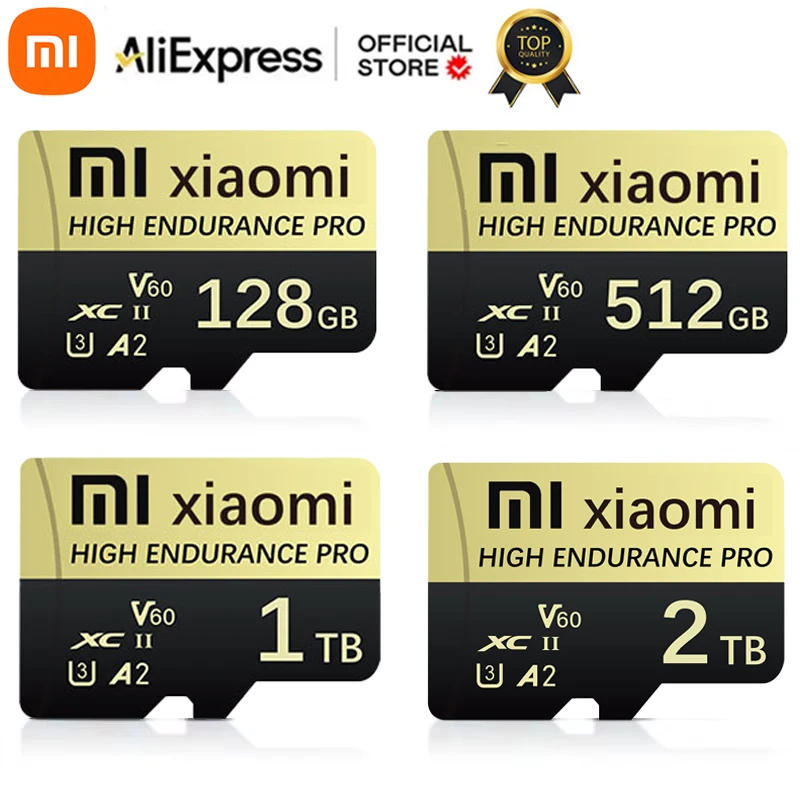 Xiaomi 2TB SD Card Extreme Pro Memory Card 1TB High Speed U3 4K UHD Video Micro TF SD Card C10 V60 Flash Cards For Camera PC Cam