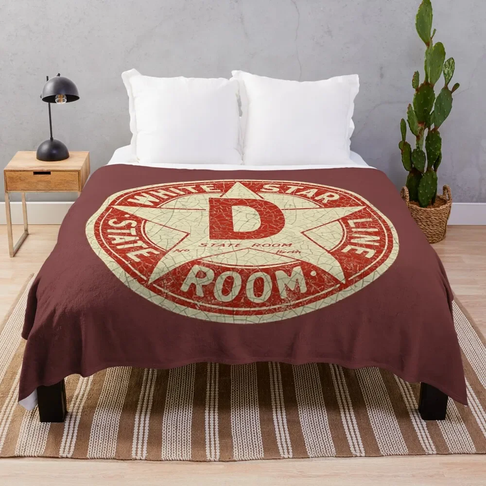 

White Star Line T-ShirtWhite Star Line - Badge Throw Blanket Luxury Thicken Plaid Sleeping Bag Softest Blankets