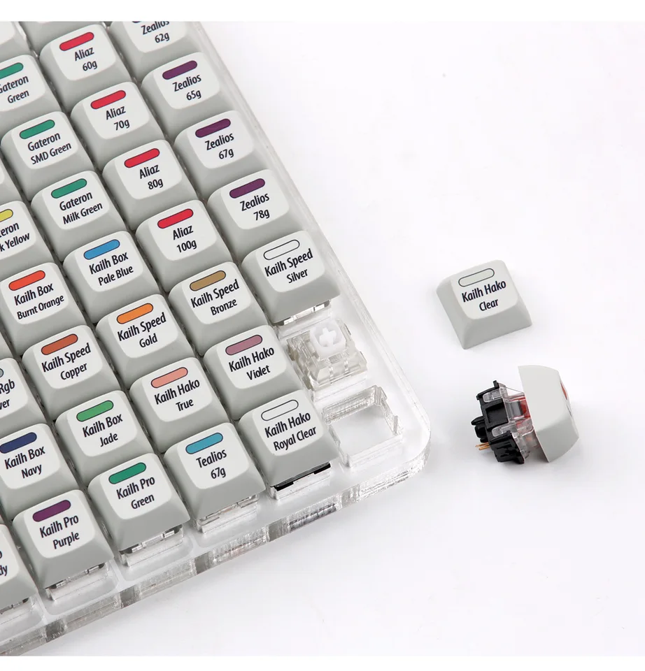Cherry MX kailh box Gateronスイッチテスター,72キーのメカニカル