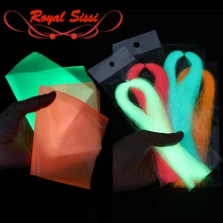 3pcs/lot Glow in the dark thin skin&twisted flashabou holographic tinsel luminous Crystal Flash Strands for Jig hook lure making