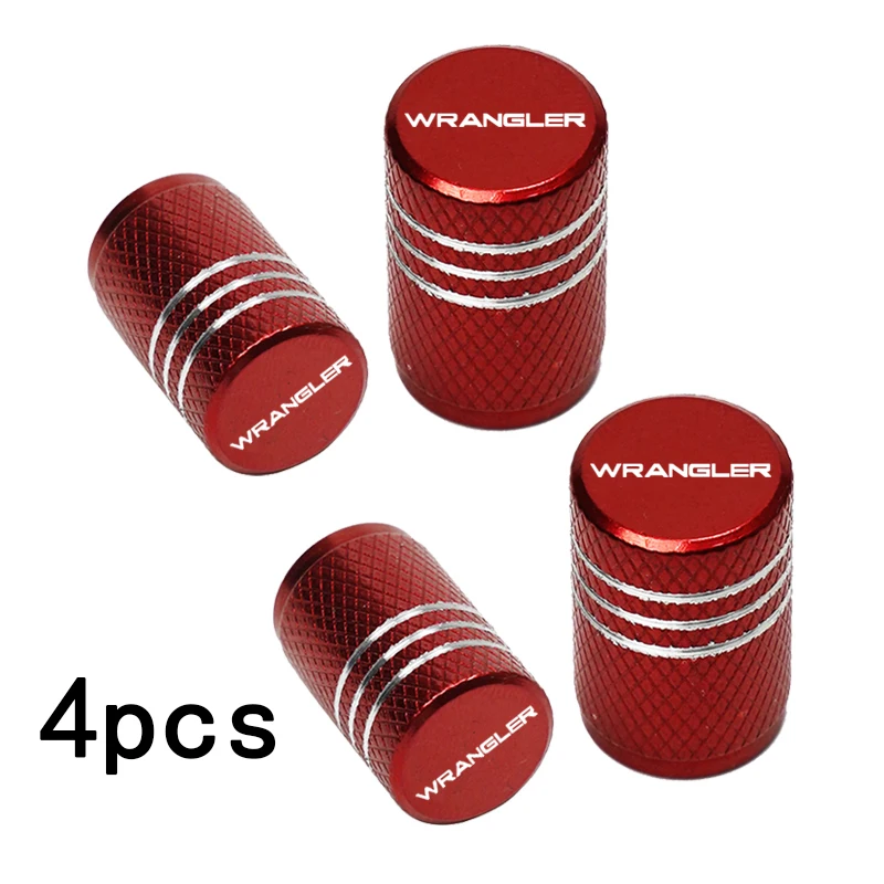 Car Wheel Tire Valve Caps Tyre Stem Covers Airdust Waterproof For Jeep Wrangler Auto Accessories